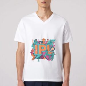 IPL Edition V-Neck T-Shirt – White